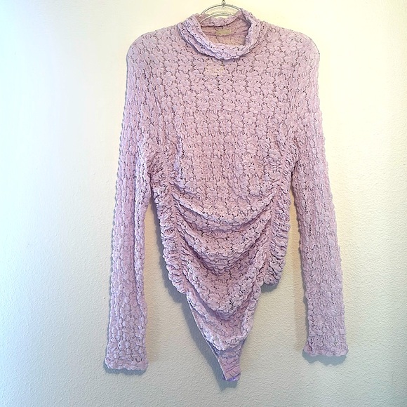 Intimately by Free People orchid ice lace body suit NEW WITH TAG size LARGE - Picture 1 of 4